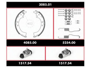 WOKING 3085.01 stabdžių rinkinys, būgniniai stabdžiai 
 Stabdžių sistema -> Būgninis stabdys -> Stabdžių remonto rinkinys