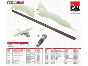 FAI AutoParts TCK118NG pavaros grandinės komplektas 
 Variklis -> Variklio uždegimo laiko reguliavimo kontrolė -> Sinchronizavimo grandinė/įtempiklis/kreiptuvas -> Pavaros grandinės komplektas
0816.H9