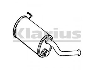 KLARIUS 210030 vidurinis duslintuvas 
 Išmetimo sistema -> Duslintuvas
96021664, 96021664