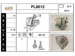 SNRA PL8012 kintamosios srovės generatorius
FMR8107025, 605710100109, 605710100136