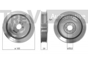TREVI AUTOMOTIVE PC1121 skriemulys, alkūninis velenas 
 Diržinė pavara -> Dirželio skriemulys
46747308, 46770939, 46809886, 55190581