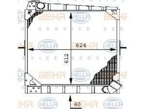 HELLA 8MK 376 709-341 radiatorius, variklio aušinimas 
 Aušinimo sistema -> Radiatorius/alyvos aušintuvas -> Radiatorius/dalys
001 501 08 01, A 001 501 08 01