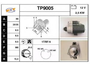 SNRA TP9005 starteris
555840, 558040