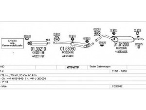 MTS C020012000374 išmetimo sistema 
 Išmetimo sistema -> Išmetimo sistema, visa