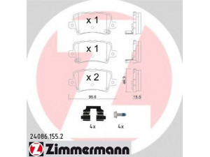 ZIMMERMANN 24086.155.2 stabdžių trinkelių rinkinys, diskinis stabdys 
 Techninės priežiūros dalys -> Papildomas remontas
43022SMGE00, 43022SMGE01, 43022SMGE02