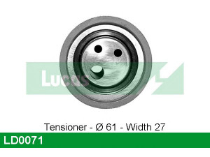 LUCAS ENGINE DRIVE LD0071 įtempiklio skriemulys, paskirstymo diržas
5985019, 7553760