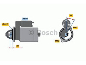 BOSCH 0 986 013 010 starteris 
 Elektros įranga -> Starterio sistema -> Starteris
003 151 28 01, 003 151 28 01 80