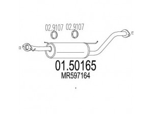MTS 01.50165 vidurinis duslintuvas 
 Išmetimo sistema -> Duslintuvas
MR597164