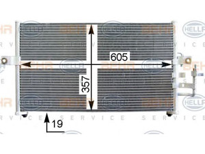 HELLA 8FC 351 302-341 kondensatorius, oro kondicionierius 
 Oro kondicionavimas -> Kondensatorius
97606-27000, 9760627050, 9760627060