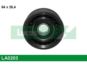LUCAS ENGINE DRIVE LA0203 kreipiantysis skriemulys, V formos rumbuotas diržas 
 Diržinė pavara -> V formos rumbuotas diržas/komplektas -> Laisvasis/kreipiamasis skriemulys