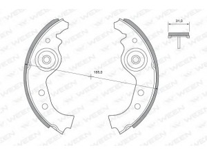 WEEN 152-2271 stabdžių trinkelių komplektas 
 Techninės priežiūros dalys -> Papildomas remontas
4162186, 4382264, 4460028, 5880891