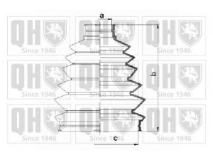 QUINTON HAZELL QJB1095 gofruotoji membrana, kardaninis velenas 
 Ratų pavara -> Gofruotoji membrana
04438 12520, 04438 20280, 04438 20410