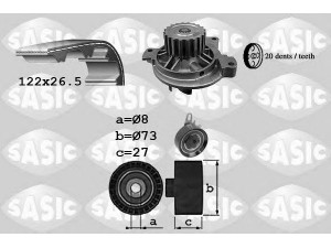SASIC 3906050 vandens siurblio ir paskirstymo diržo komplektas 
 Aušinimo sistema -> Vandens siurblys/tarpiklis -> Vandens siurblys