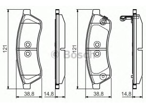 BOSCH 0 986 495 168 stabdžių trinkelių rinkinys, diskinis stabdys 
 Techninės priežiūros dalys -> Papildomas remontas
96 475 028