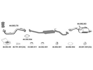 EBERSPÄCHER 442159 išmetimo sistema 
 Išmetimo sistema -> Išmetimo sistema, visa