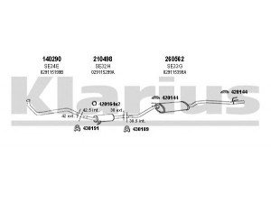 KLARIUS 790048E išmetimo sistema 
 Išmetimo sistema -> Išmetimo sistema, visa