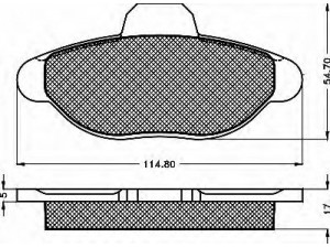 BSF 10357 stabdžių trinkelių rinkinys, diskinis stabdys 
 Techninės priežiūros dalys -> Papildomas remontas
5892786, 9948045