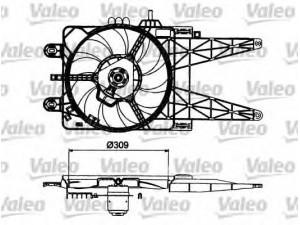 VALEO 698483 elektrovariklis, raditoriaus ventiliatorius 
 Aušinimo sistema -> Radiatoriaus ventiliatorius
46785738