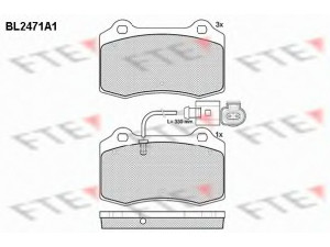 FTE BL2471A1 stabdžių trinkelių rinkinys, diskinis stabdys 
 Techninės priežiūros dalys -> Papildomas remontas
1ML 698 151, 1ML 698 151