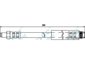 APEC braking HOS3052 stabdžių žarnelė 
 Stabdžių sistema -> Stabdžių žarnelės
7700811704, 7701204590