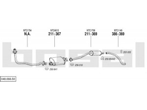BOSAL 048.066.50 išmetimo sistema 
 Išmetimo sistema -> Išmetimo sistema, visa