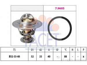 FACET 7.8537 termostatas, aušinimo skystis 
 Aušinimo sistema -> Termostatas/tarpiklis -> Thermostat
ERR3291, ERR3291