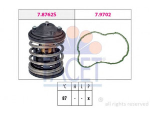 FACET 7.8827 termostatas, aušinimo skystis 
 Aušinimo sistema -> Termostatas/tarpiklis -> Thermostat