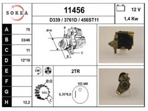 EAI 11456 starteris
31200689006, 31200PC6661, 31200PC6663
