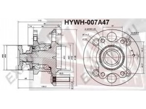 ASVA HYWH-007A47 rato stebulė 
 Ašies montavimas/vairavimo mechanizmas/ratai -> Rato stebulė/montavimas -> Rato stebulė
52730-38102, 52730-38103