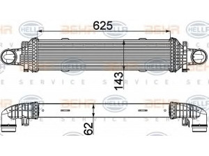 HELLA 8ML 376 777-101 tarpinis suslėgto oro aušintuvas, kompresorius 
 Variklis -> Oro tiekimas -> Įkrovos agregatas (turbo/superįkrova) -> Tarpinis suslėgto oro aušintuvas
204 500 02 00, A 204 500 02 00