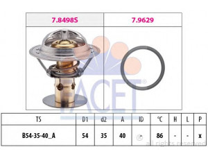 FACET 7.8498 termostatas, aušinimo skystis 
 Aušinimo sistema -> Termostatas/tarpiklis -> Thermostat