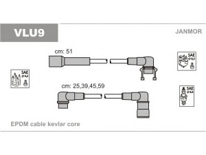 JANMOR VLU9 uždegimo laido komplektas 
 Kibirkšties / kaitinamasis uždegimas -> Uždegimo laidai/jungtys
3342846-7, 3418154