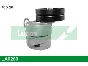 LUCAS ENGINE DRIVE LA0260 įtempiklio skriemulys, V formos rumbuotas diržas 
 Diržinė pavara -> V formos rumbuotas diržas/komplektas -> Įtempiklio skriemulys