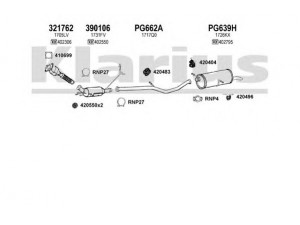 KLARIUS 630938U išmetimo sistema 
 Išmetimo sistema -> Išmetimo sistema, visa