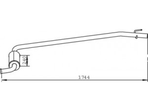 DINEX 73330 priekinis duslintuvas 
 Išmetimo sistema -> Duslintuvas
20200-00QAB, 82001-80460, 5854221