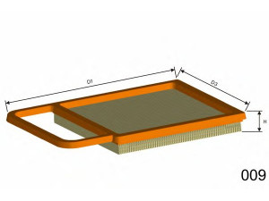 MISFAT P403 oro filtras 
 Techninės priežiūros dalys -> Techninės priežiūros intervalai
03D129620, 03D129620, 03D129620