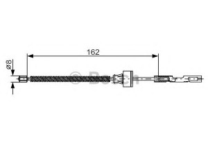 BOSCH 1 987 482 278 trosas, stovėjimo stabdys 
 Stabdžių sistema -> Valdymo svirtys/trosai
1514201, 8V51 2A635-AB, D651-44-430A