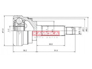 KAMOKA 7052 jungčių komplektas, kardaninis velenas 
 Ratų pavara -> Sujungimai/komplektas
96273571