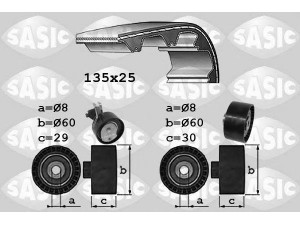 SASIC 1750033 paskirstymo diržo komplektas 
 Techninės priežiūros dalys -> Papildomas remontas
0831V0, 0831V0