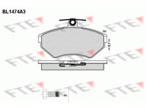 FTE BL1474A3 stabdžių trinkelių rinkinys, diskinis stabdys 
 Techninės priežiūros dalys -> Papildomas remontas
1HM 698 151, 357 698 151 E, 1HM 698 151