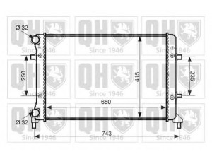 QUINTON HAZELL QER2357 radiatorius, variklio aušinimas 
 Aušinimo sistema -> Radiatorius/alyvos aušintuvas -> Radiatorius/dalys
1K0 121 251P, 1K0 121 253AT, 1K0 121 251P