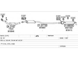 MTS C070229001166 išmetimo sistema 
 Išmetimo sistema -> Išmetimo sistema, visa