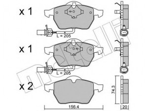 METELLI 22-0181-3 stabdžių trinkelių rinkinys, diskinis stabdys 
 Techninės priežiūros dalys -> Papildomas remontas
4B0 615 116A, 4B0 698 151, 4B0 698 151B