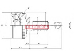 KAMOKA 6844 jungčių komplektas, kardaninis velenas 
 Ratų pavara -> Sujungimai/komplektas
39100 72J10, 39100 73J20, 39101 73J20