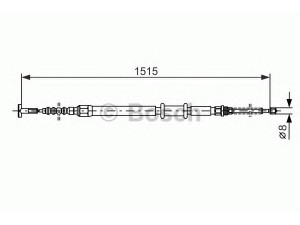 BOSCH 1 987 477 550 trosas, stovėjimo stabdys 
 Stabdžių sistema -> Valdymo svirtys/trosai
46431514, 46542604