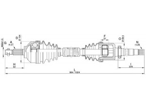 OPEN PARTS DRS6320.00 kardaninis velenas 
 Ratų pavara -> Kardaninis velenas
7711134776, 8200079916, 8200387548