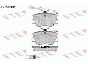 FTE BL2383B1 stabdžių trinkelių rinkinys, diskinis stabdys 
 Techninės priežiūros dalys -> Papildomas remontas
000 142 99 20, 000 420 07 20, 000 420 99 20