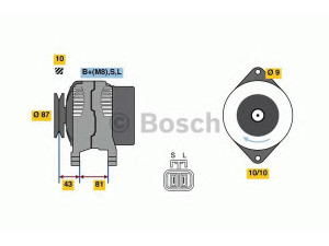 BOSCH 0 986 080 430 kintamosios srovės generatorius 
 Elektros įranga -> Kint. sr. generatorius/dalys -> Kintamosios srovės generatorius
A 003 T B0771, A 3 T B0771, 23100 5M310