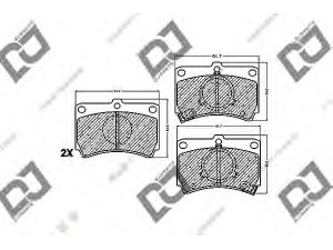 DJ PARTS BP1193 stabdžių trinkelių rinkinys, diskinis stabdys 
 Techninės priežiūros dalys -> Papildomas remontas
B092-33-28Z, B092-49-280, B092-49-80A