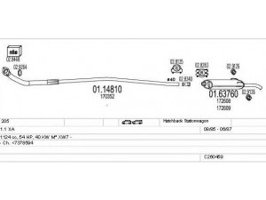 MTS C260459008426 išmetimo sistema 
 Išmetimo sistema -> Išmetimo sistema, visa